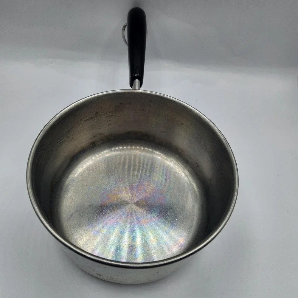 Vintage Revere Ware 1801 Copper Bottom Stainless Steel 1.5 Qt Saucepan 86-D